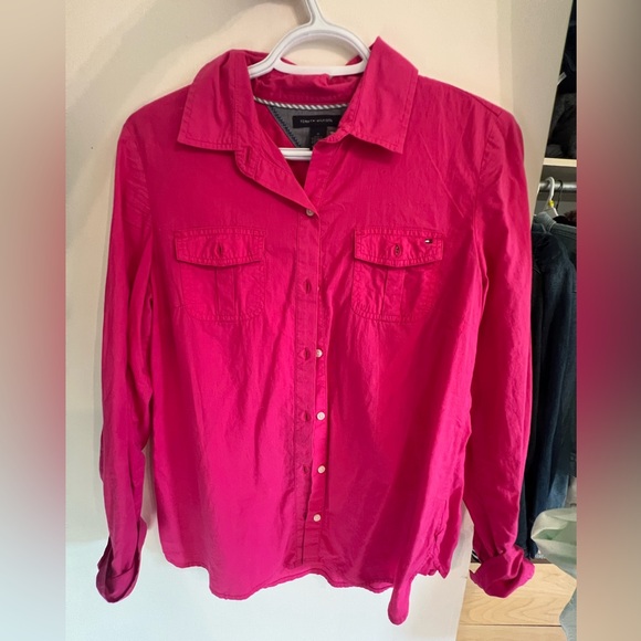 Barbie Pink Tommy Hilfiger Button Down Shirt - Picture 1 of 2